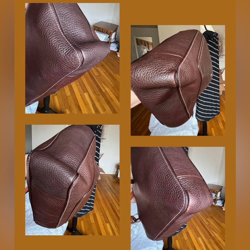Coach Brown Leather Shoulder Bag with Tan Handles - Picture 8 of 16